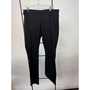 Uniqlo Womens Black Stretch Pants XL Polyester Cotton Spandex Blend
